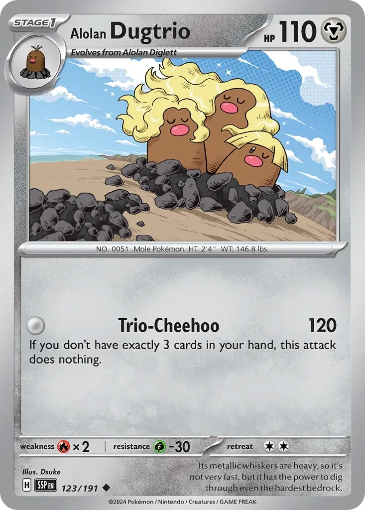 Alolan Dugtrio 「SSP 123/191」「EN」