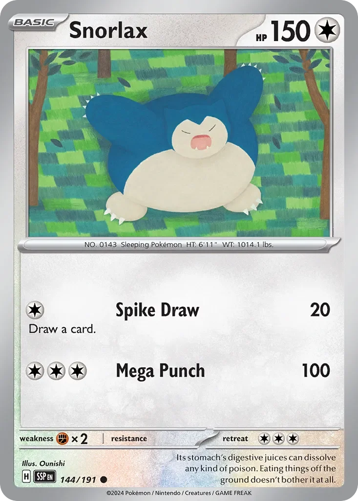 Snorlax 「SSP 144/191」「EN」