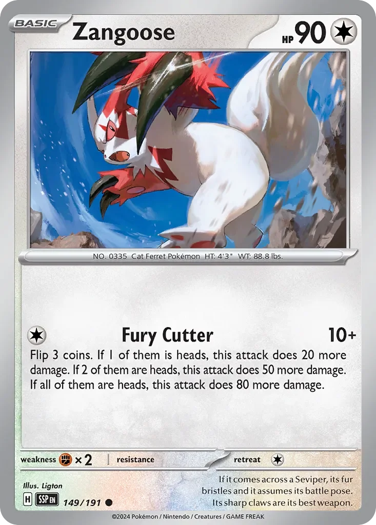 Zangoose 「SSP 149/191」「EN」