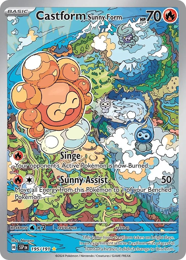 Castform Sunny Form 「SSP 195/191」「EN」