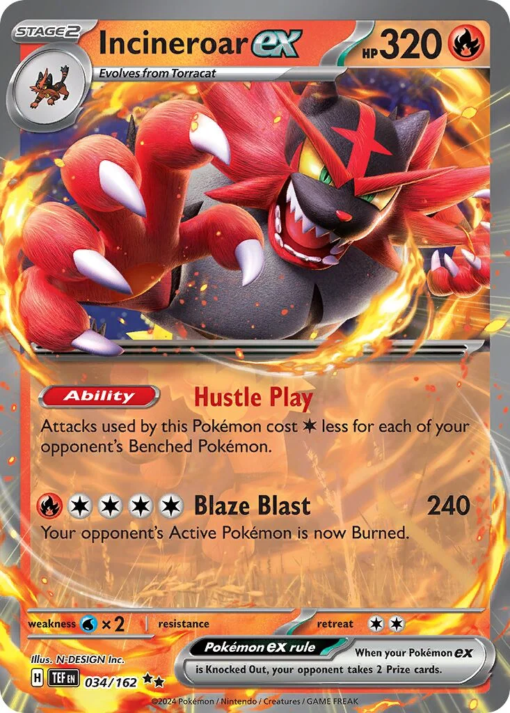 Incineroar ex 「TEF 034/162」「EN」