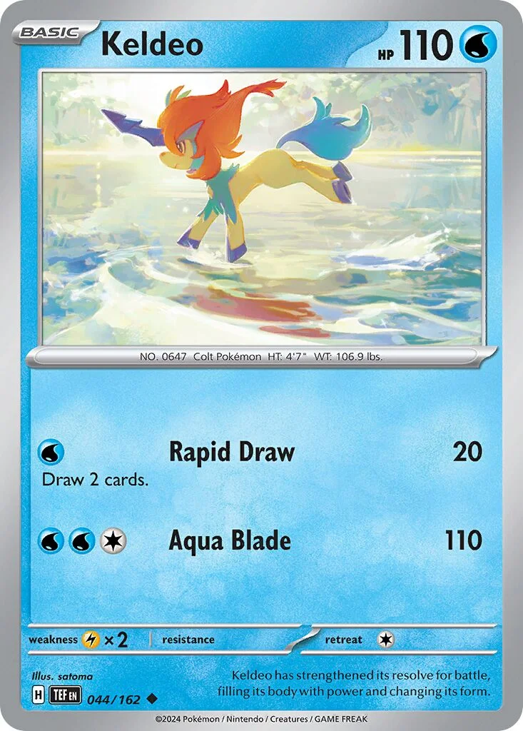Keldeo 「TEF 044/162」「EN」