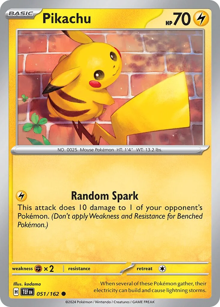 Pikachu 「TEF 051/162」「EN」