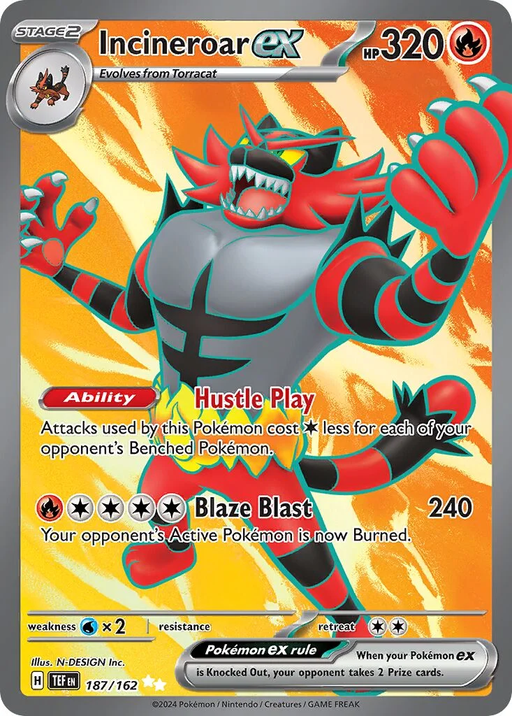 Incineroar ex 「TEF 187/162」「EN」