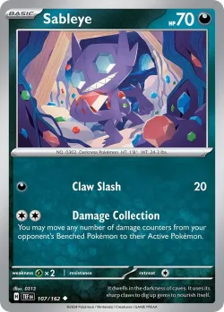 Sableye #107/162 · Pokémon