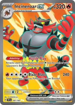 Incineroar ex 「TEF 187/162」「EN」