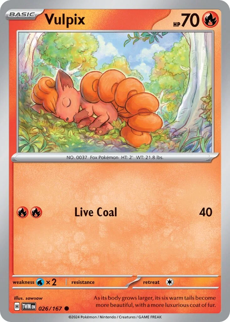 Vulpix 「TWM 026/167」「EN」