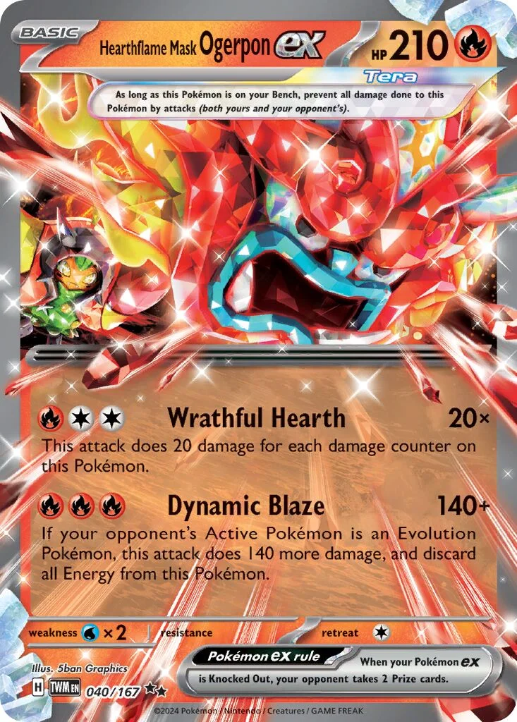 Hearthflame Mask Ogerpon ex 「TWM 040/167」「EN」