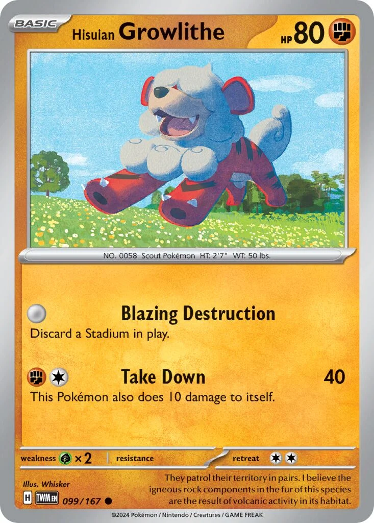 Hisuian Growlithe 「TWM 099/167」「EN」