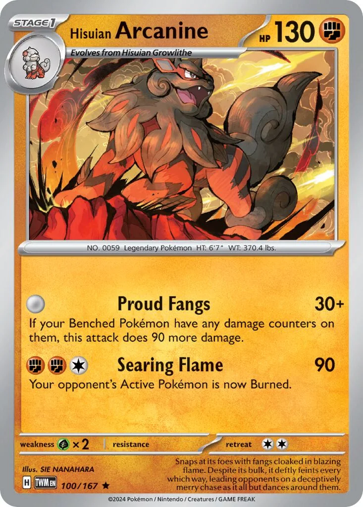 Hisuian Arcanine 「TWM 100/167」「EN」