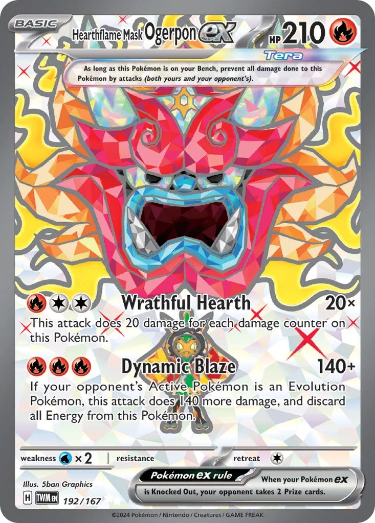 Hearthflame Mask Ogerpon ex 「TWM 192/167」「EN」