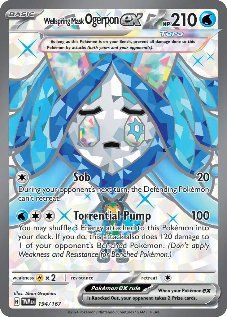 Wellspring Mask Ogerpon ex 「TWM 194/167」「EN」