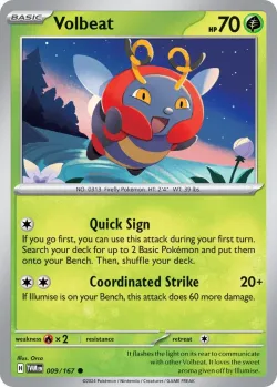 Volbeat #009/167 · Pokémon