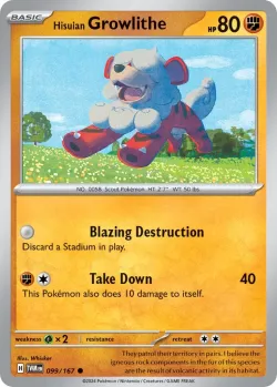 Hisuian Growlithe #099/167 · Pokémon