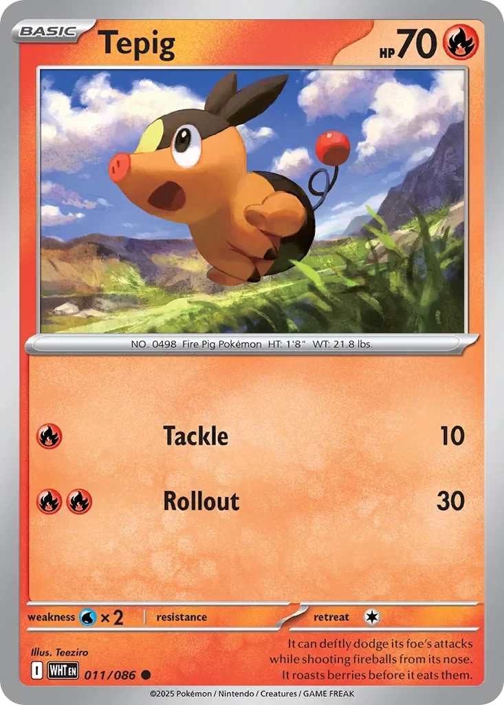 Tepig 「WHT 011/086」「EN」
