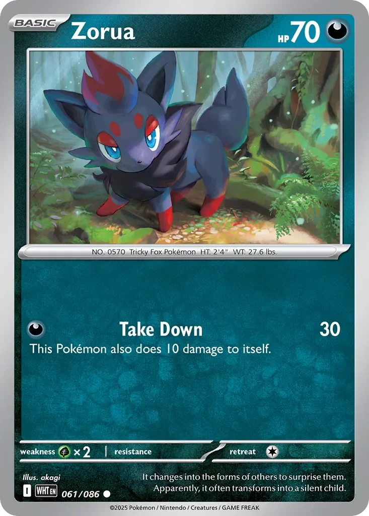 Zorua 「WHT 061/086」「EN」