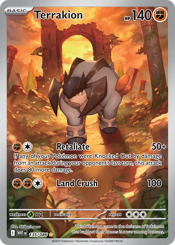 Terrakion 「WHT 135/086」「EN」