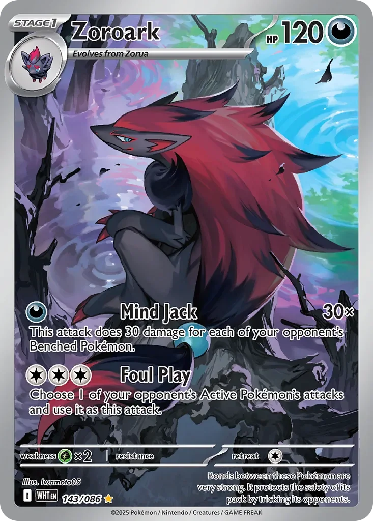 Zoroark 「WHT 143/086」「EN」
