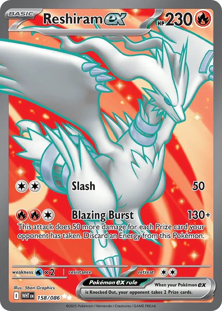Reshiram ex 「WHT 158/086」「EN」