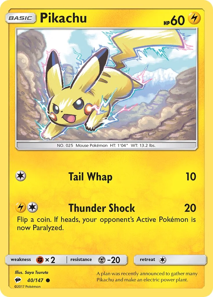 Pikachu 「BUS 40/147」「EN」