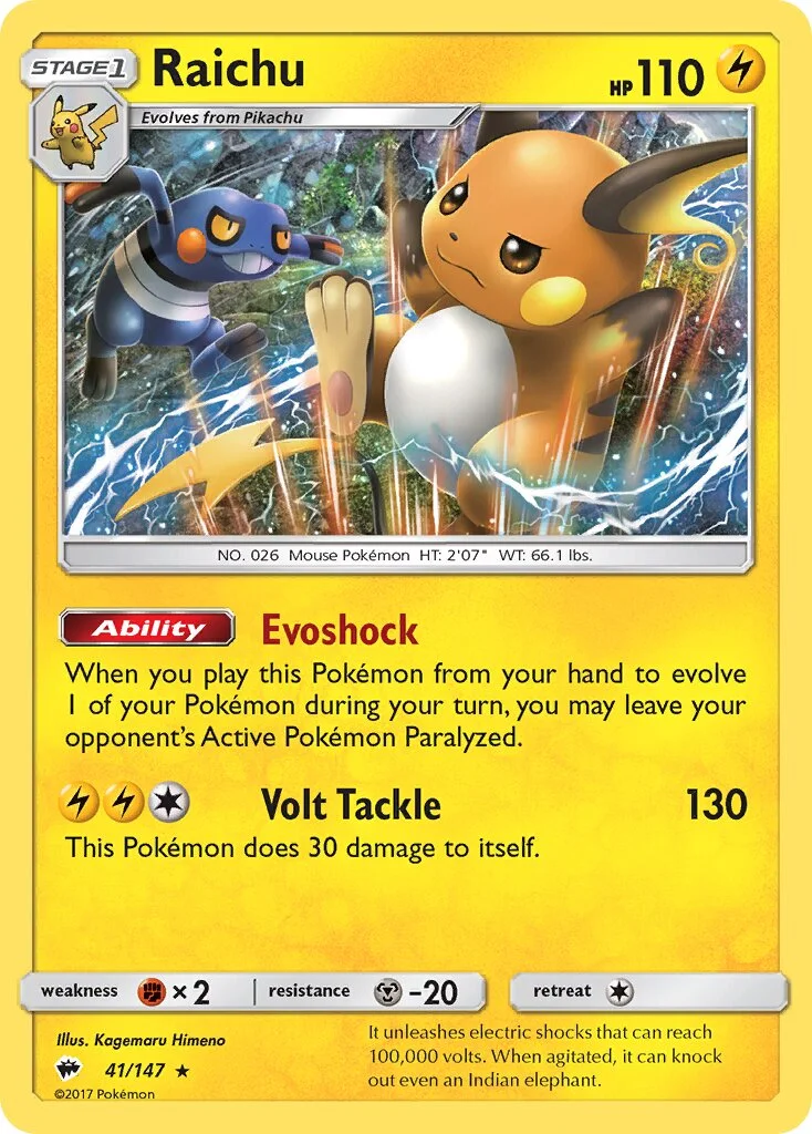 Raichu 「BUS 41/147」「EN」