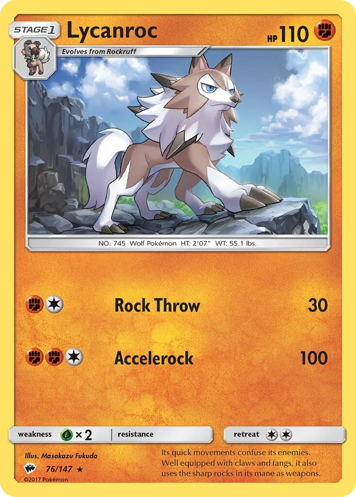 Lycanroc 「BUS 76/147」「EN」