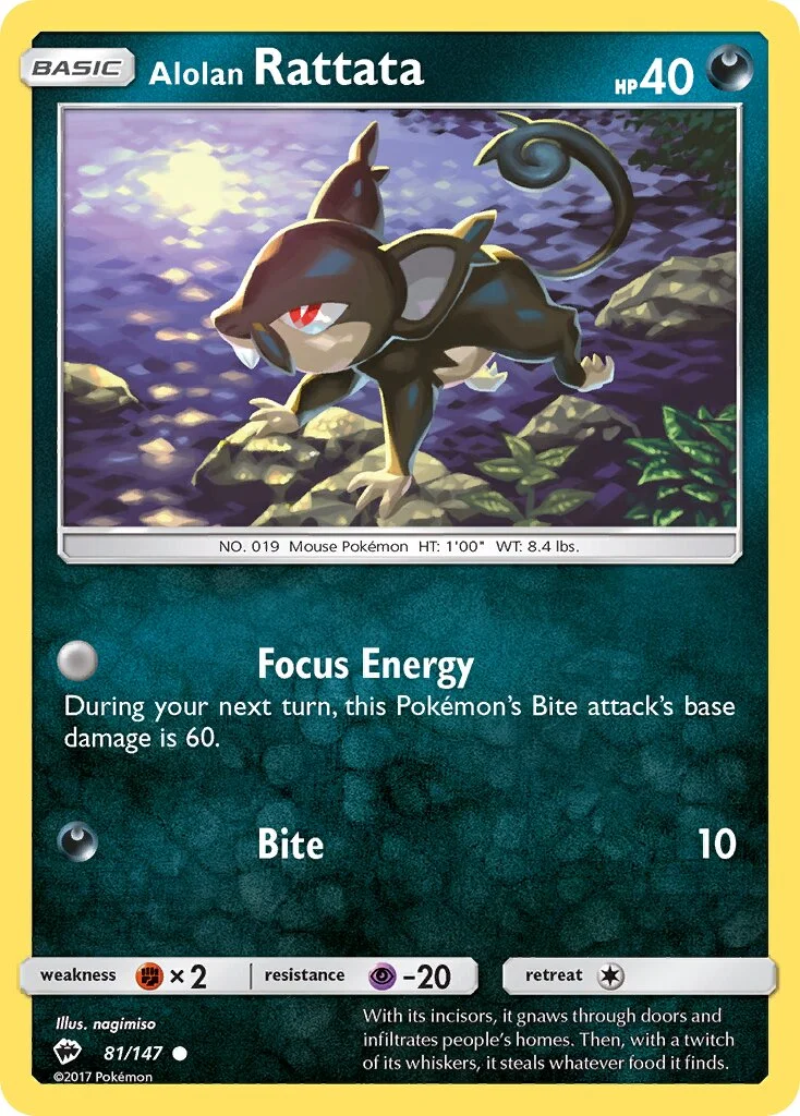 Alolan Rattata 「BUS 81/147」「EN」