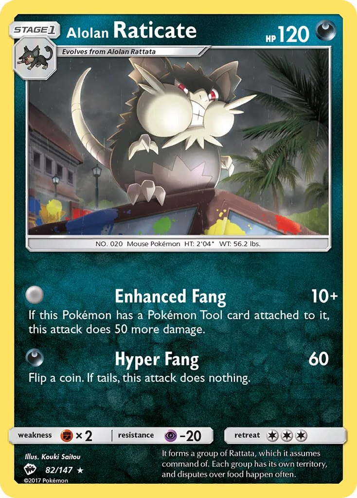 Alolan Raticate 「BUS 82/147」「EN」