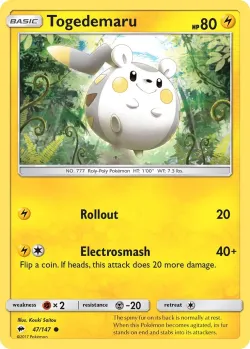 Togedemaru #47/147 · Pokémon