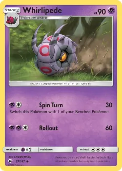 Whirlipede #57/147 · Pokémon