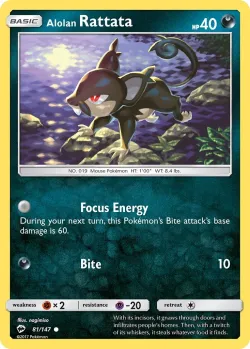 Alolan Rattata #81/147 · Pokémon