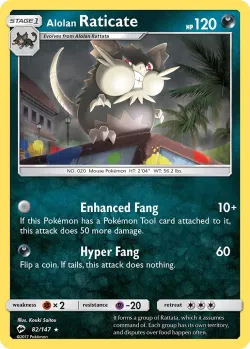 Alolan Raticate #82/147 · Pokémon