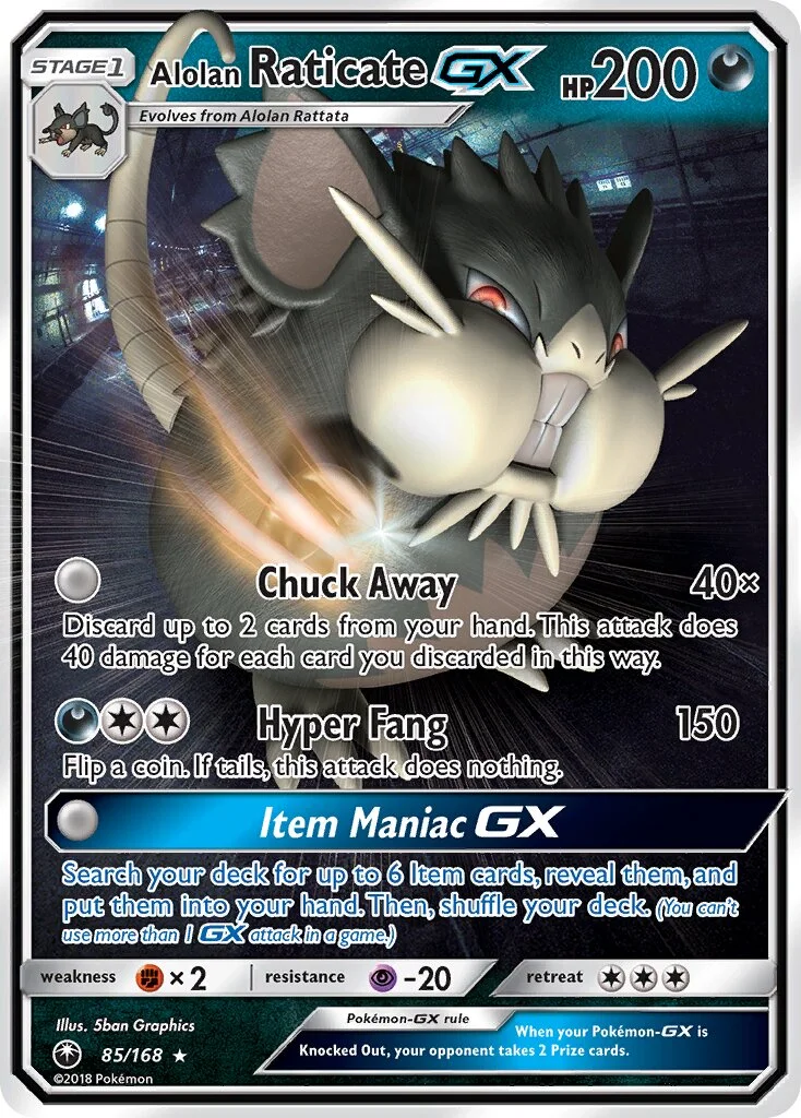 Alolan Raticate-GX 「CES 85/168」「EN」