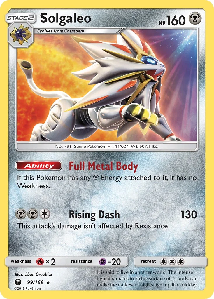Solgaleo 「CES 99/168」「EN」