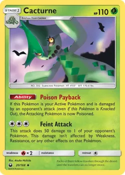 Cacturne #20/168 · Pokémon