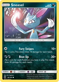 Sneasel #86/168 · Pokémon
