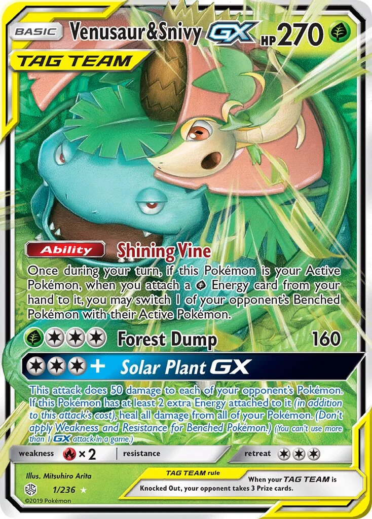 Venusaur & Snivy-GX 「CEC 1/236」「EN」