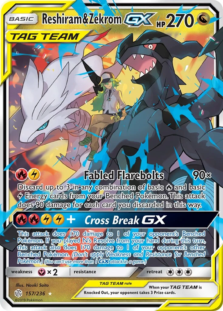 Reshiram & Zekrom-GX 「CEC 157/236」「EN」