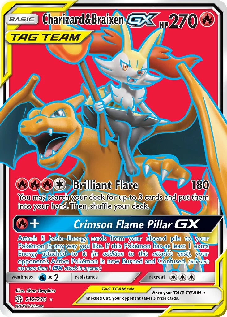 Charizard & Braixen-GX 「CEC 212/236」「EN」