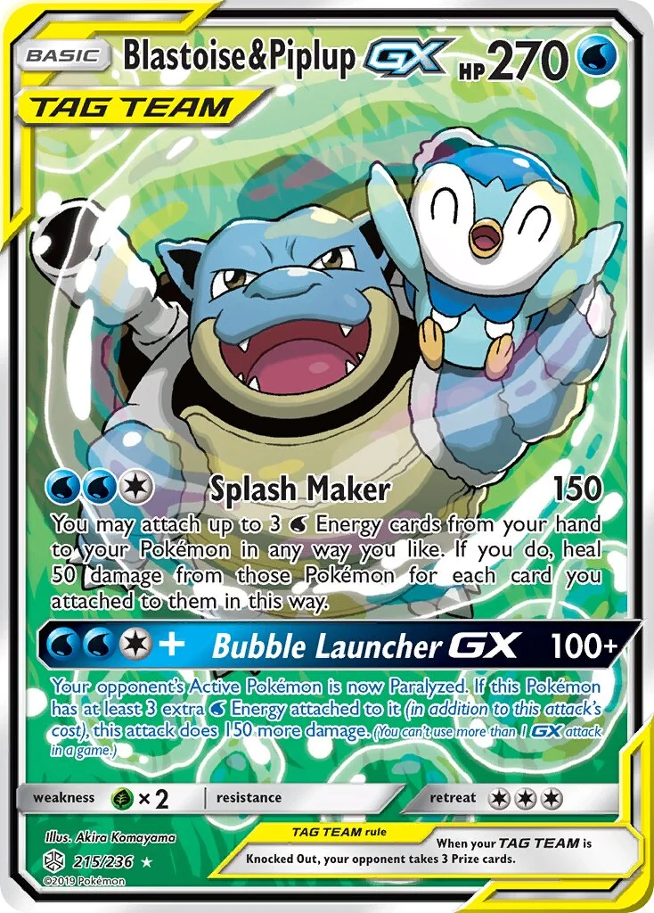 Blastoise & Piplup-GX 「CEC 215/236」「EN」