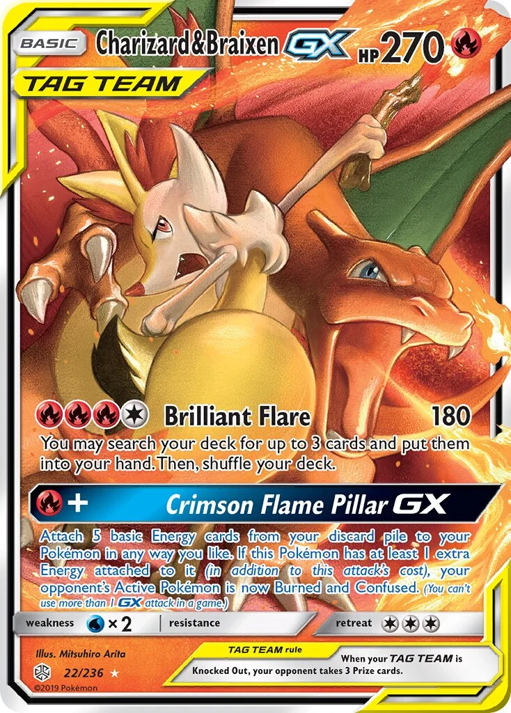 Charizard & Braixen-GX 「CEC 22/236」「EN」