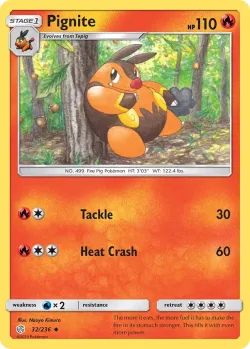 Pignite #32/236 · Pokémon