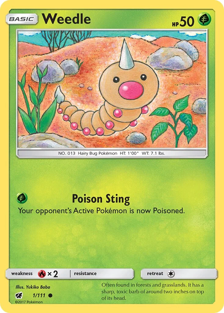 Weedle 「CIN 1/111」「EN」