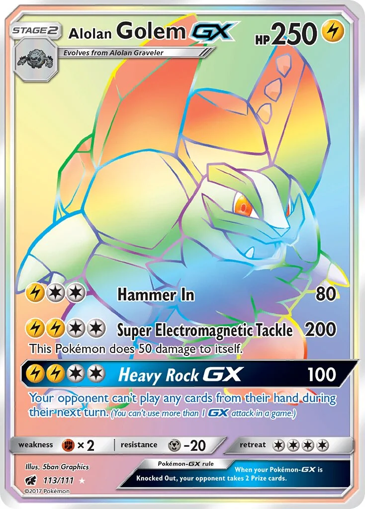 Alolan Golem-GX 「CIN 113/111」「EN」