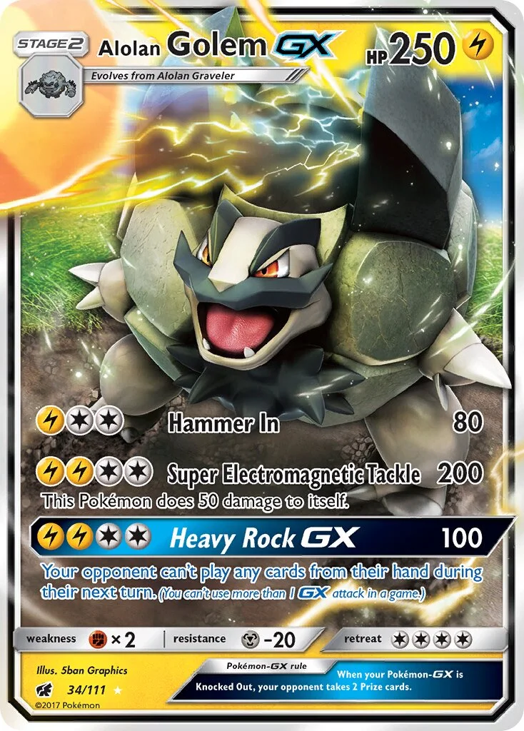 Alolan Golem-GX 「CIN 34/111」「EN」