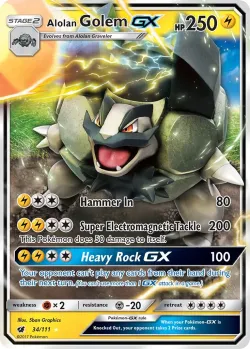 Alolan Golem-GX #34/111 · Pokémon