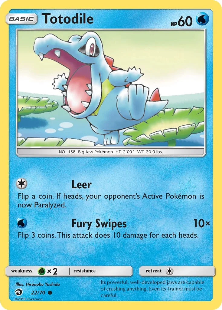 Totodile 「DRM 22/70」「EN」