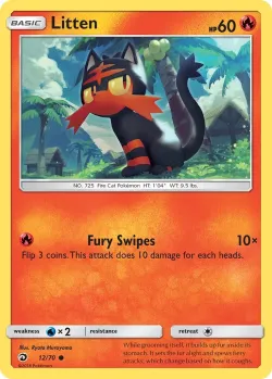 Litten #12/70 · Pokémon