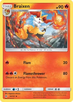 Braixen #16/131 · Pokémon
