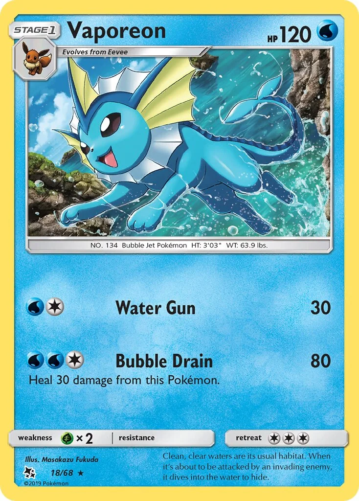 Vaporeon 「HIF 18/68」「EN」